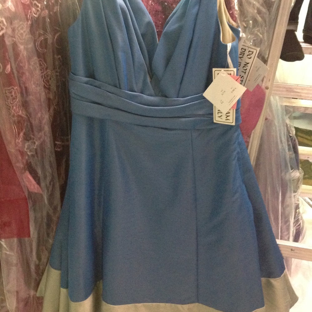 Women dress by WTOO blue/mint size 14,8 NWT